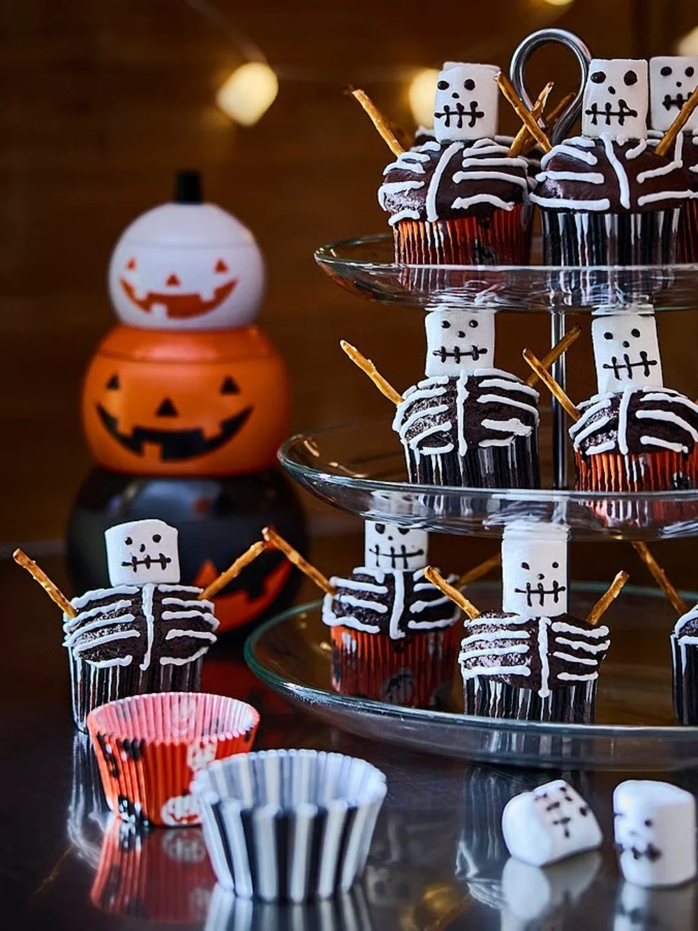 Halloween Baking Cups - Orange & Black Mixed Patterns